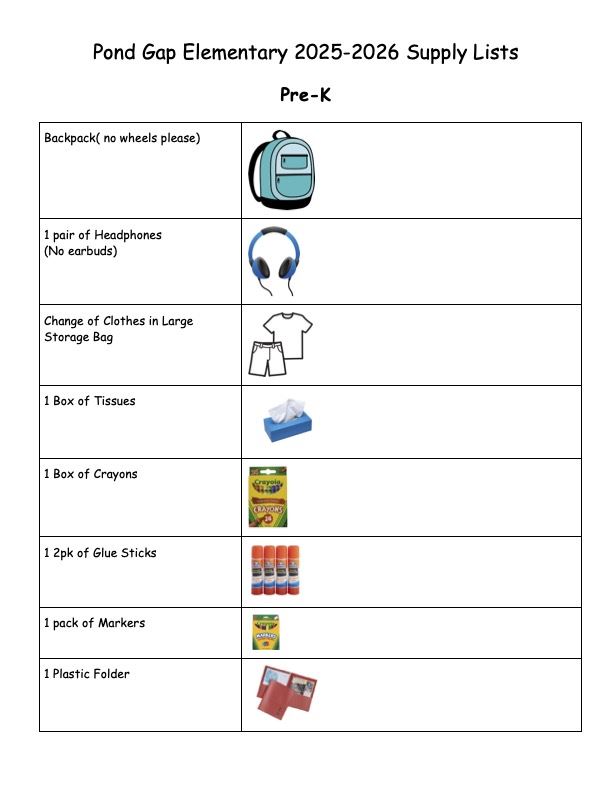  25/26 Supply List 